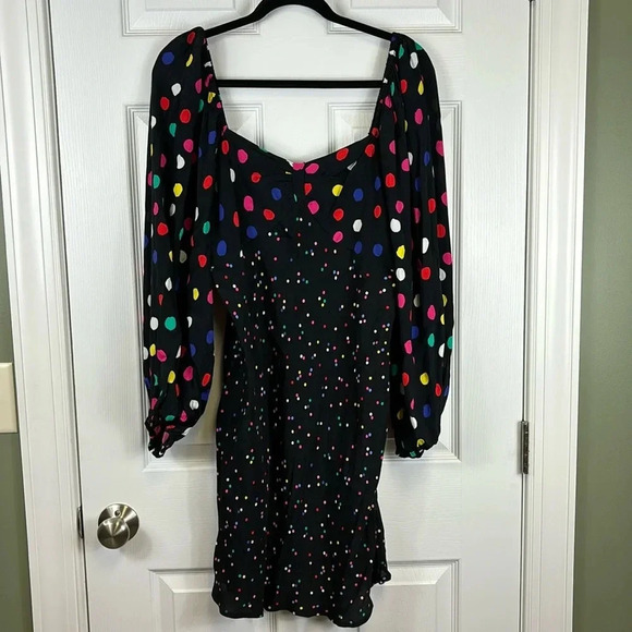 Rixo x target polka dot long sleeve dress sz 12 - Picture 3 of 9